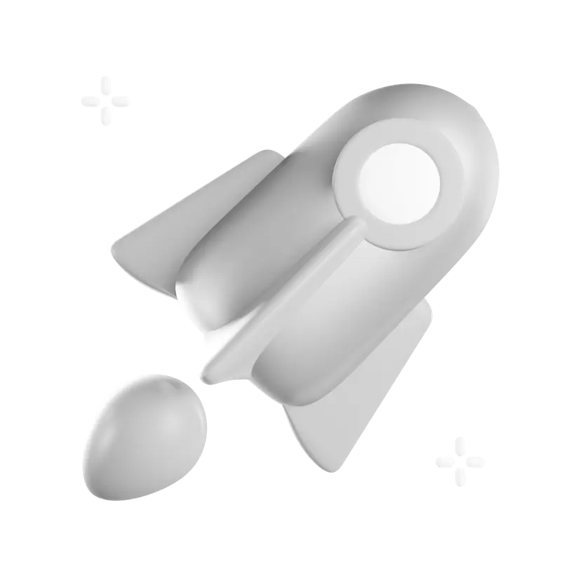 3D-Illustration einer startenden Rakete als Symbol für den Arbeitsplatz-Workshop